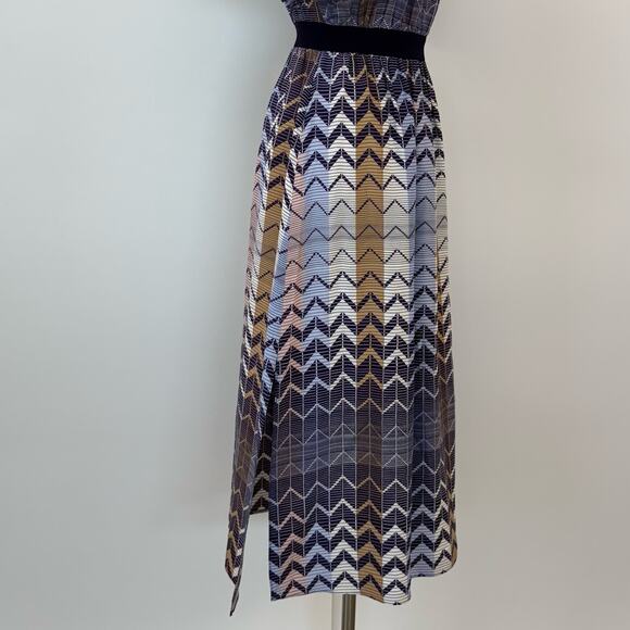 Ted Baker Samii Geo Zigzag Print Midi Dress Short Sleeve Ted Size 1 (US 4) - Picture 6 of 13